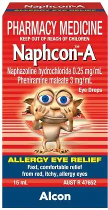 Amcal Pharmacies Naphcon-A Allergy Relief Eye Drops 15mL offer