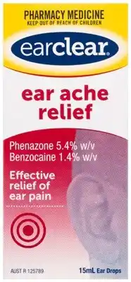 Amcal Pharmacies EarClear Ear Ache Relief Ear Drops 15mL offer