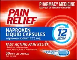 Amcal Pharmacies Pain Relief Naproxen Liquid Capsules 30 Pack offer