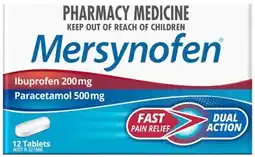 Amcal Pharmacies Mersynofen Dual Action Pain Relief 12 Tablets offer