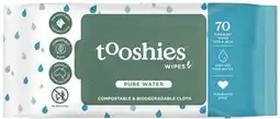 Amcal Pharmacies Tooshies Biodegradable Pure Water Wipes 70 Pack offer