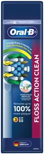 Amcal Pharmacies Oral-B Floss Action Clean Electric Toothbrush Refills 3 Pack offer
