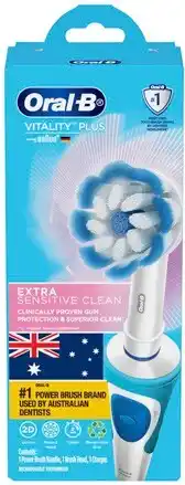 Amcal Pharmacies Oral-B Vitality Plus Extra Sensitive Clean Electric Toothbrush offer