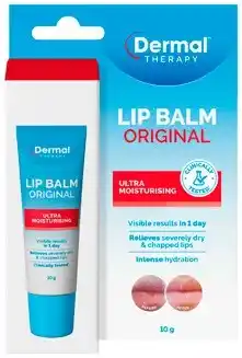 Amcal Pharmacies Dermal Therapy Lip Balm Original 10g offer