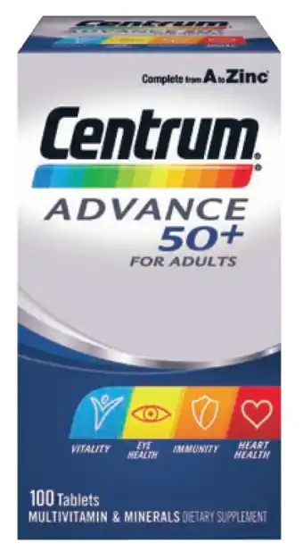 Chemist Warehouse Centrum advance 50+ for adults 100 tablets offer