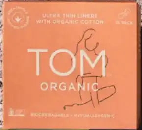 Chemist Warehouse Tom organic ultra thin liners wrapped 26 pack offer
