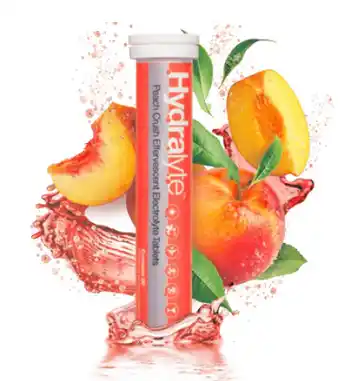 Chemist Warehouse Hydralyte peach crush effervescent electrolyte 20 tablets offer
