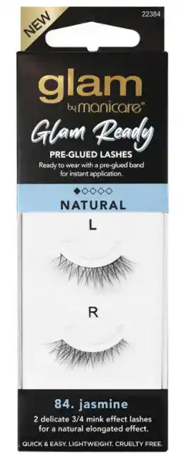 Chemist Warehouse Manicare 22384 glam ready pre glued lashes 84 jasmine offer