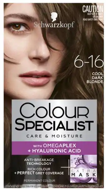 Chemist Warehouse Schwarzkopf colour specialist 6.16 cool dark blonde offer
