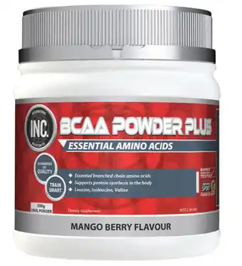 Chemist Warehouse Inc bcaa powder mango berry flavour 500g offer