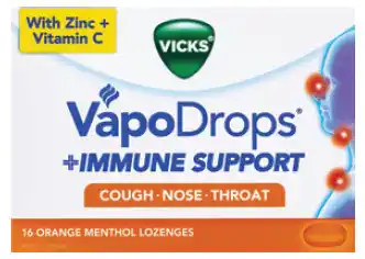 My Chemist Vicks vapodrops immune support orange 16 lozenges offer