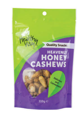 Healthy way heavenly honey cashews 110g
