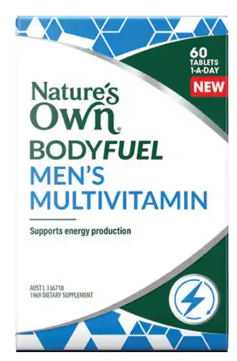 My Chemist Nature’s own bodyfuel men’s multivitamin 60 tablets offer