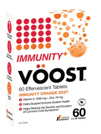 Voost immunity orange zest effervescent tablets 60 pack exclusive size