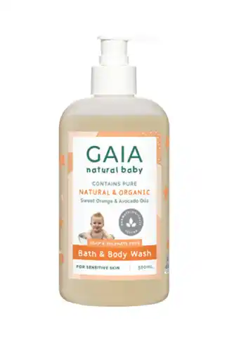My Chemist Gaia natural baby bath & body wash 500ml pump offer