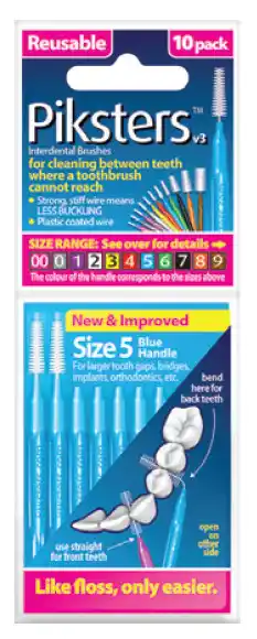 Piksters inter brush size 5 pack 10 - blue