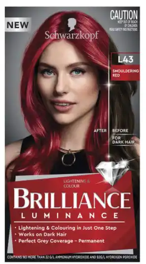 My Chemist Schwarzkopf brilliance l43 smouldering red new offer