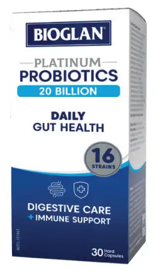 ePharmacy Bioglan platinum probiotics 20 billion daily gut health 30 capsules offer