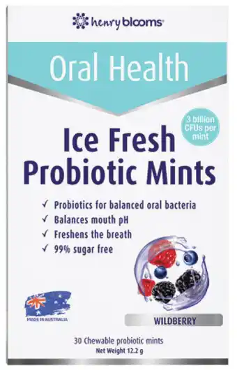 ePharmacy Henry blooms ice fresh probiotic berry 30 chewable mints offer