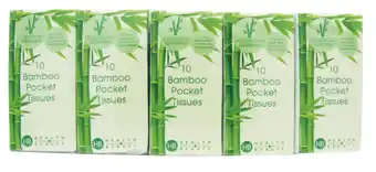 ePharmacy Health & beauty bamboo pocket tissues 10 pack 3 ply offer