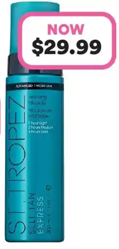 Priceline St Tropez Self Tan Express Bronzing Mousse offer