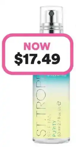 Priceline St Tropez Self Tan Purity Bronzing Water Face Mist offer