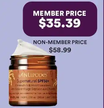 Antipodes Supernatural SPF 50+ Ceramide Silk Facial Sunscreen