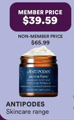 Priceline Antipodes Jasmine Flower Menopause Facial Cream offer