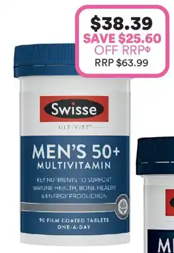 Priceline Swisse Ultivite Men's 50 + Multivitamin offer