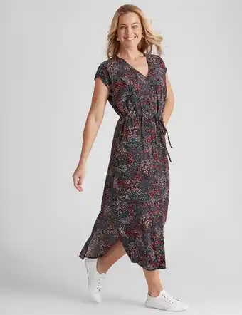 Rivers short sleeve button thru maxi dress
