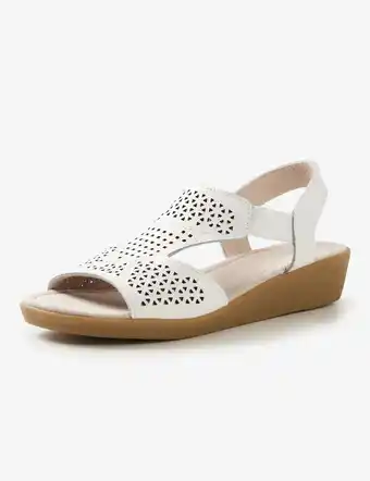 Rivers Rivers leathersoft lasercut pull on sandal offer