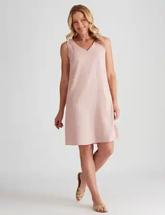 Rivers Rivers sleeveless shoulder detail linen midi dress offer