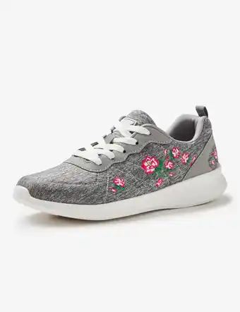 Rivers barefoot memory foam embroidered floral lace up
