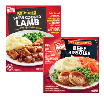 Coles On the menu plated meals 320g offer