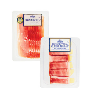 Coles Provedore prosciutto 100g or prosciutto & cheese roll-ups 85g offer