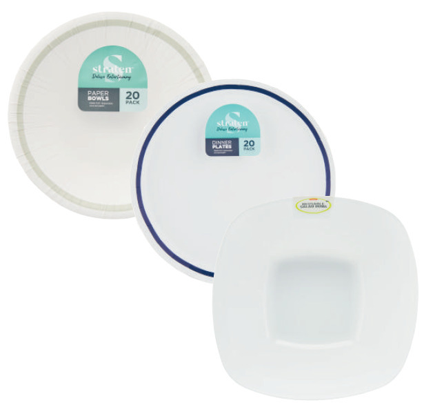 Straten plates, bowls 20 pack or coles salad bowl offer at Coles