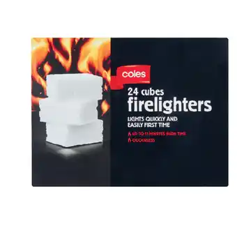 Coles Coles firelighters 24 pack offer