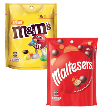 Coles Mars m&m’s, maltesers or pods 120g-180g offer