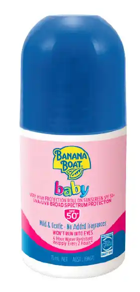 Coles Banana boat baby roll on sunscreen spf 50+ 75ml offer