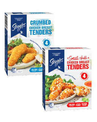 Coles Steggles chicken breast tenders 400g offer