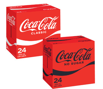 Coles Coca-cola soft drink 24x375ml offer