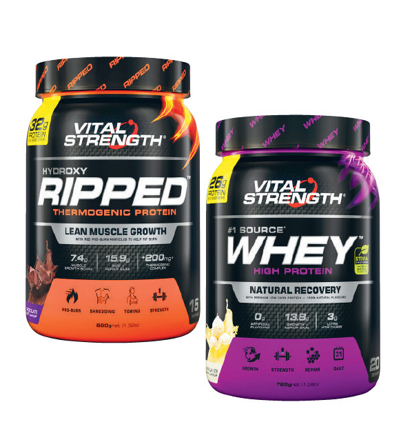 Vital strength protein powder 600g720g offer at Coles