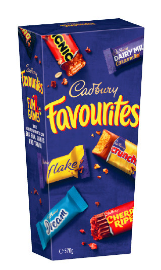 Coles Cadbury favourites boxed chocolate 570g offer