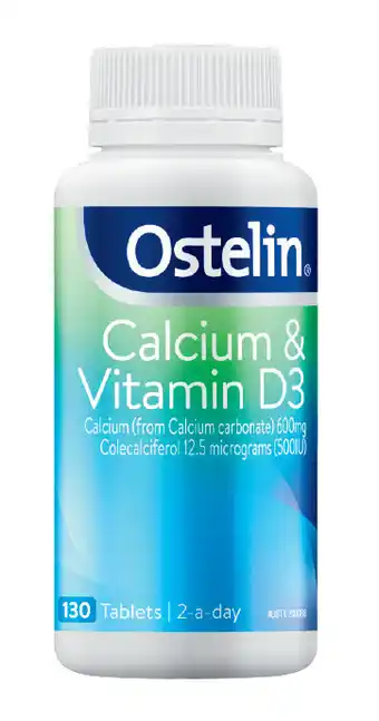 Coles Ostelin calcium & vitamin d3 tablets 130 pack offer