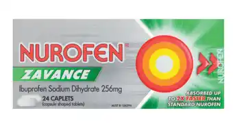 Nurofen zavance 256mg caplets 24 pack
