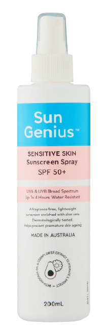 Coles Sun genius sensitive skin sunscreen spray spf50+ 200ml offer