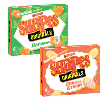 Coles Arnott’s shapes crackers 160g-190g offer