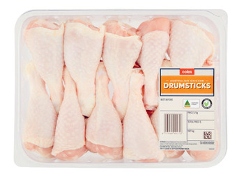 Coles Coles rspca approved chicken drumsticks large pack offer