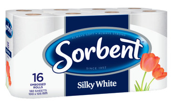Coles Sorbent silky white toilet tissue 16 pack offer
