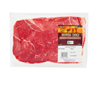 Coles Drovers choice beef blade steak offer